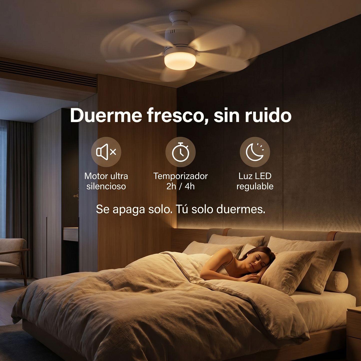Ventilador de techo con luz LED