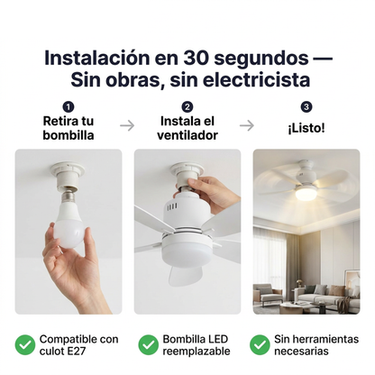 Ventilador de techo con luz LED