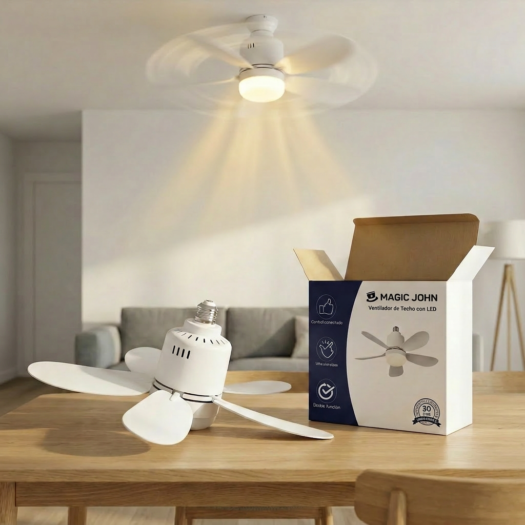Ventilador de techo con luz LED